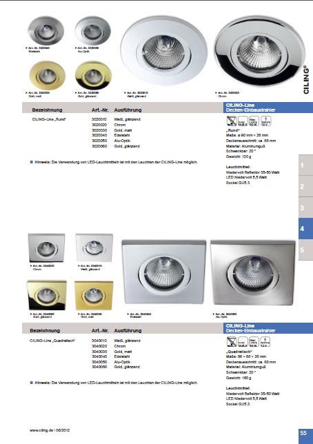 Galerie Beleuchtung Einbaustrahler CILING 5