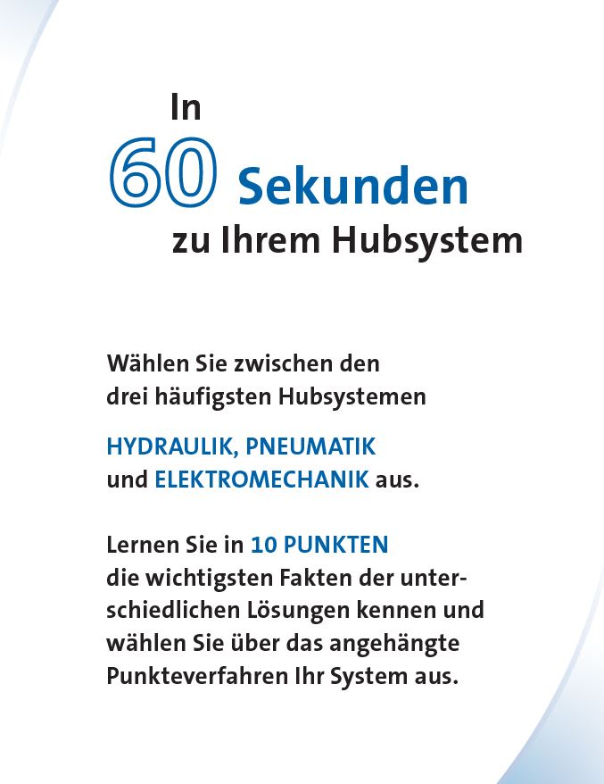 in 60s zu Ihrem Hubsystem