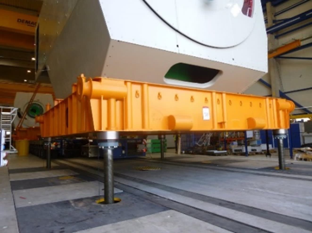 Gigantic Transport Structure with Screw Jacks - GROB Drive Technology