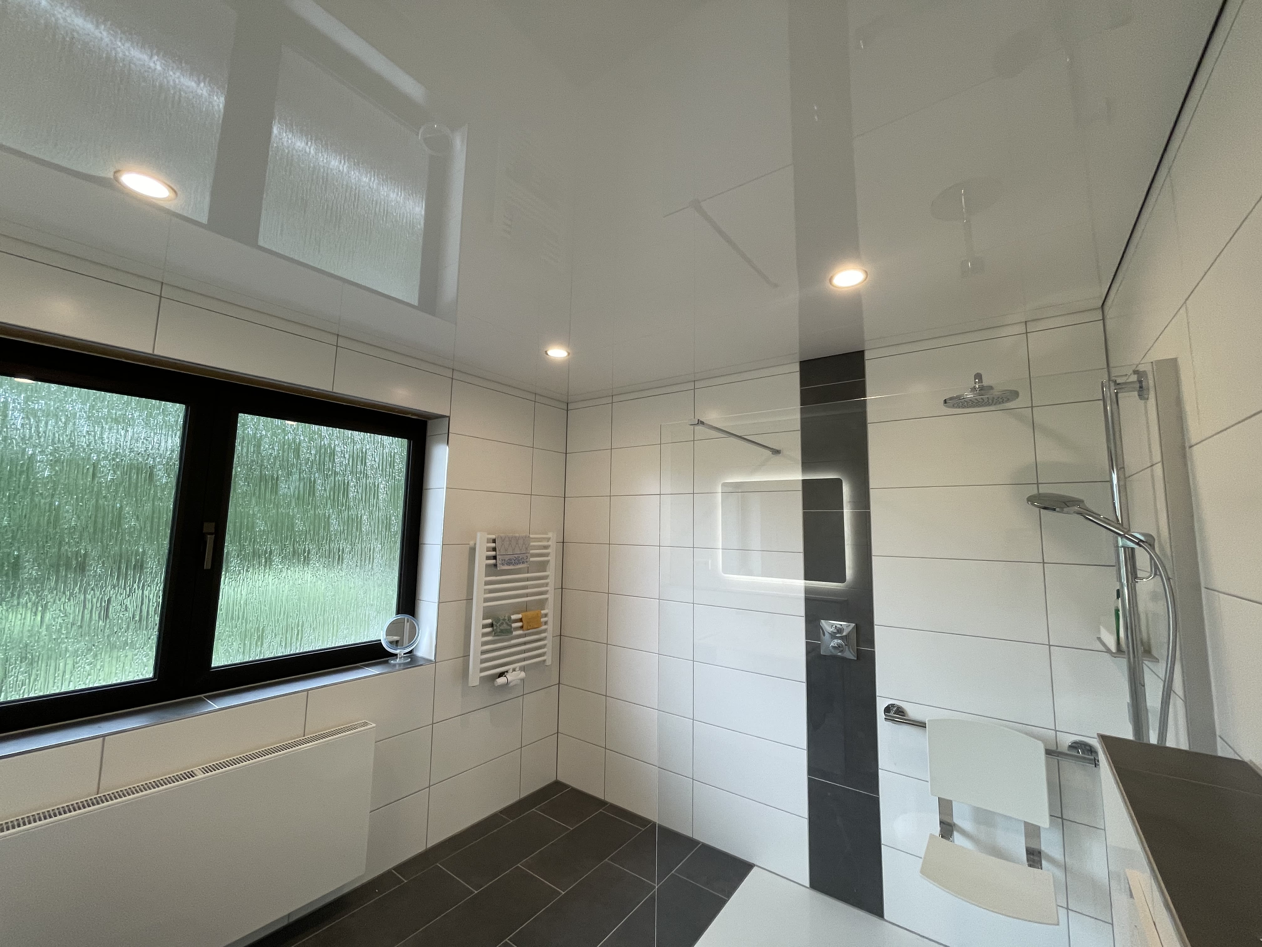 Folienspannecke weiß Downlights