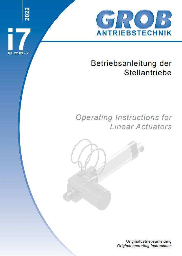 Linear actuator - operating instruction