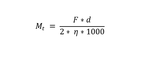 Formula - required torque - Linear Chain - GROB Drive Technology