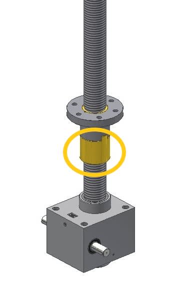 Safety nut on traveling nut version Screw Jack - GROB Drive Technology