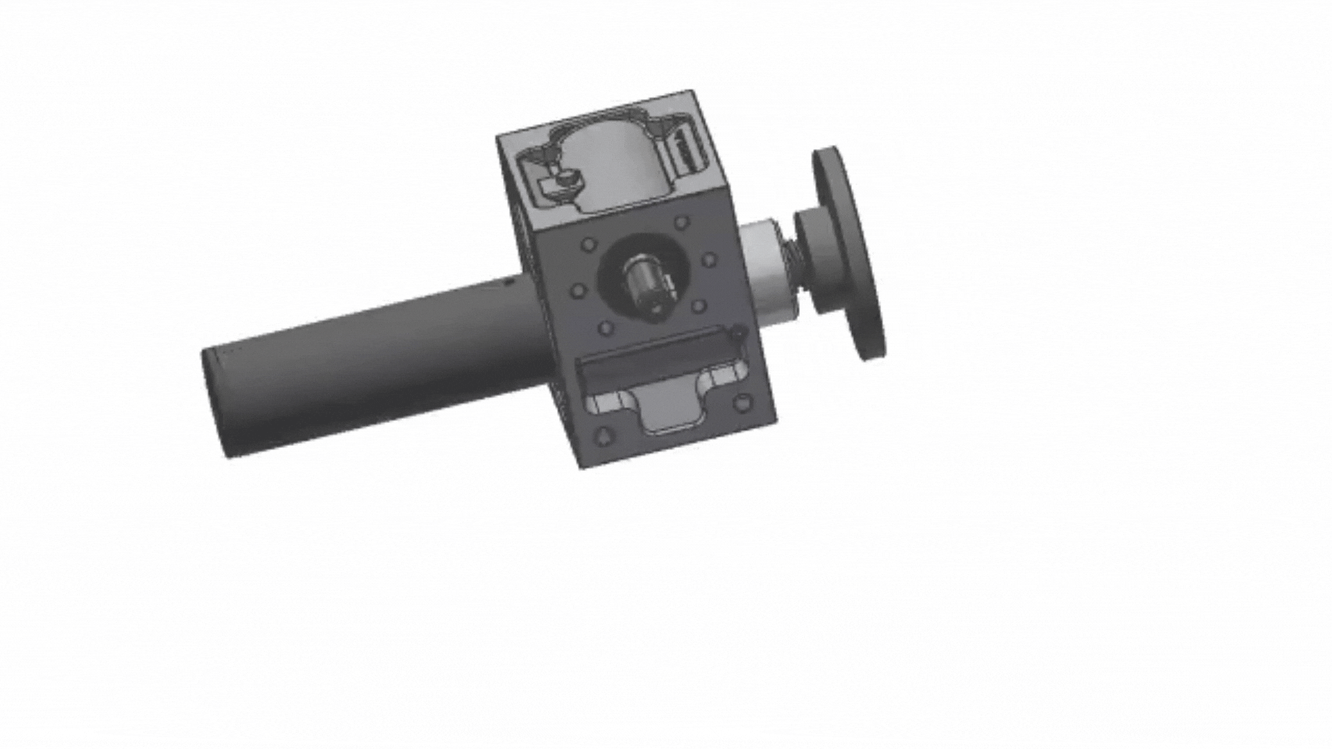 Screw Jack extending gif - GROB Drive Technology