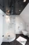 Spanndecke schwarz glänzend mit Beleuchtung Badezimmer Dusche