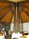 Restaurant mit hohen decken Holzdecke vorher