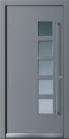 53 Haustür grau mit 6 viereckigem Glas