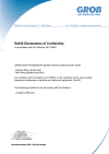 Declaration of Conformity - GROB