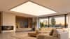 Modernes Wohnzimmer mit leuchtender Decke