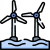 Offshore wind farm icon