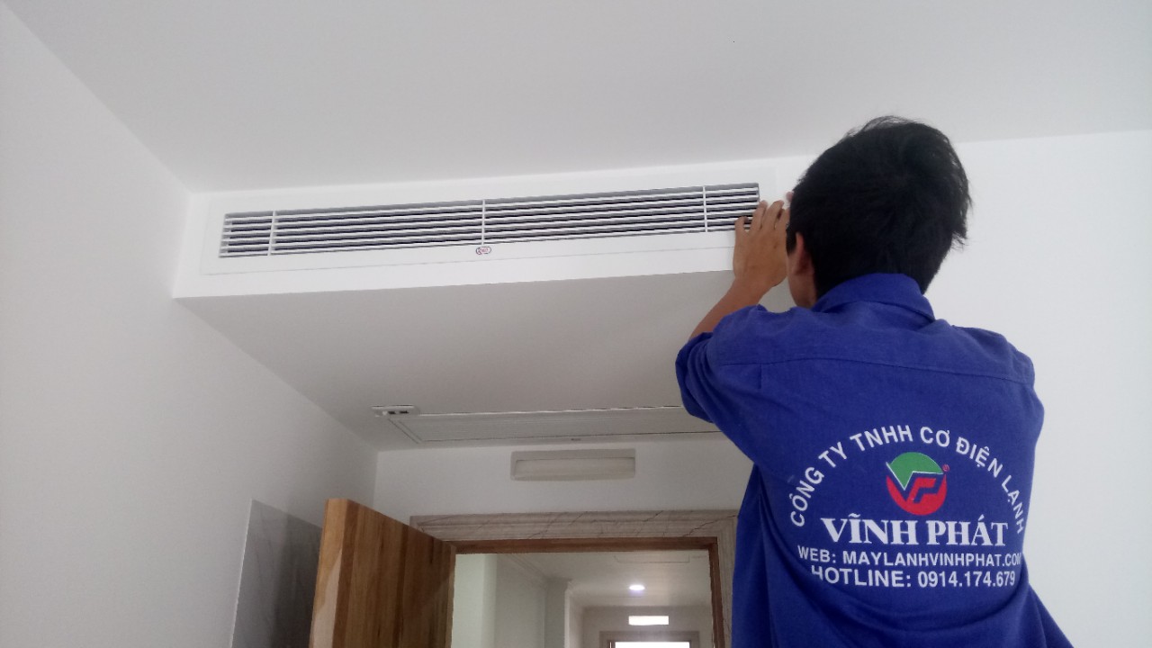 Máy lạnh giấu trần nối ống gió Daikin 2HP và 1 số hình ảnh thi công thực tế