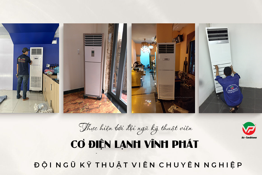 Thi công Máy lạnh tủ đứng NAGAKAWA công suất 3HP giá rẻ cho các không gian từ 30–45m2