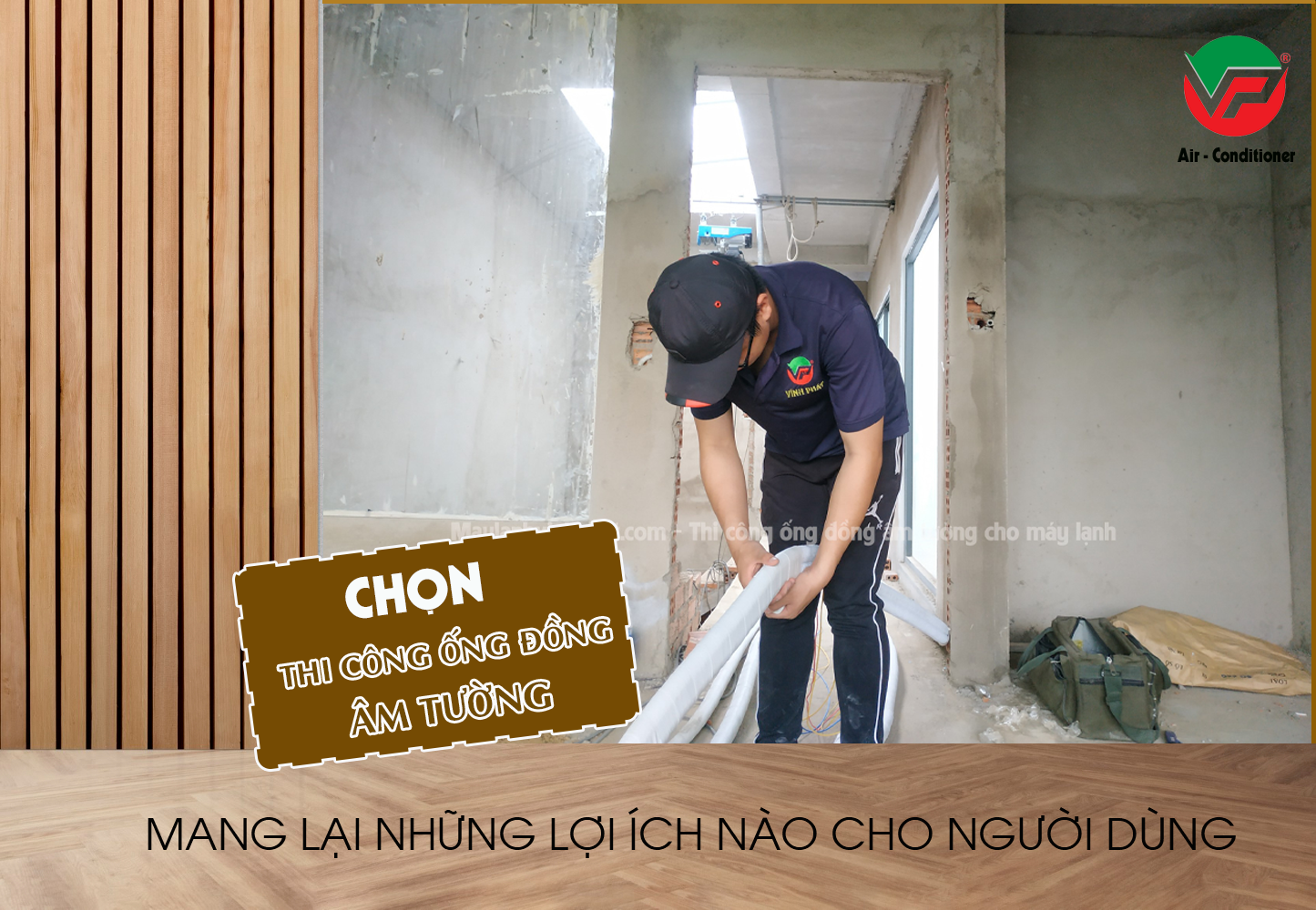 Lắp đặt ống đồng – thi công âm tường ống đồng máy lạnh giá rẻ tại Thủ Đức