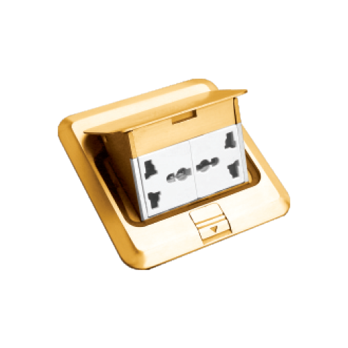 Ổ cắm âm sàn 2 ổ đơn 2 chấu