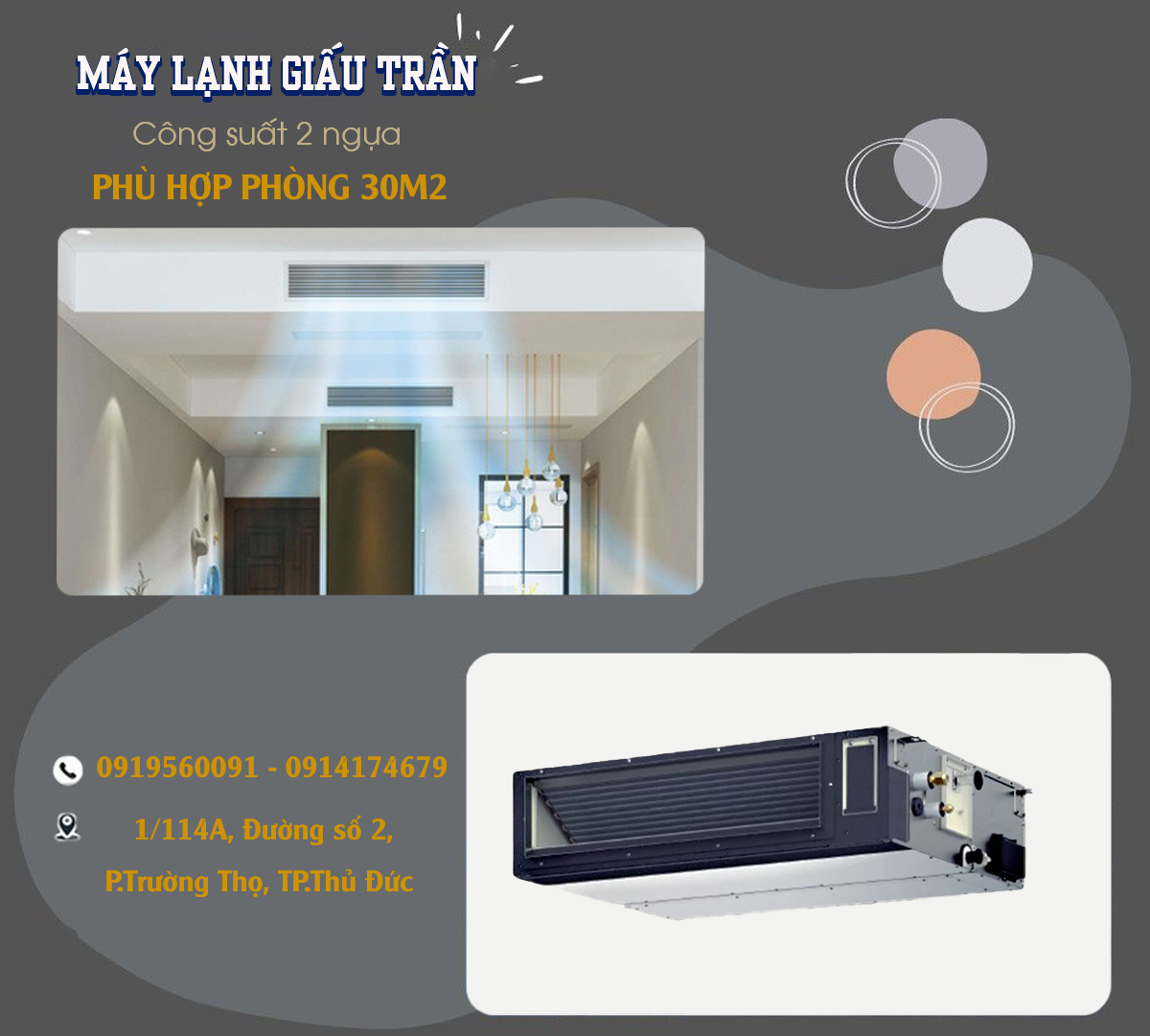 Máy lạnh giấu trần công suất 2HP và những thương hiệu phổ biến nên đầu tư