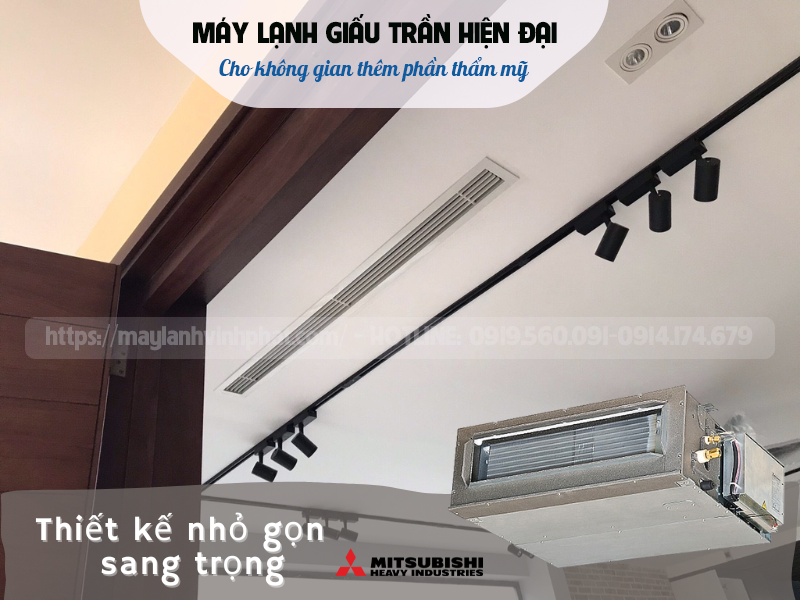 Lắp Điều hòa giấu trần MITSUBISHI HEAVY cho không gian chuyên nghiệp hơn