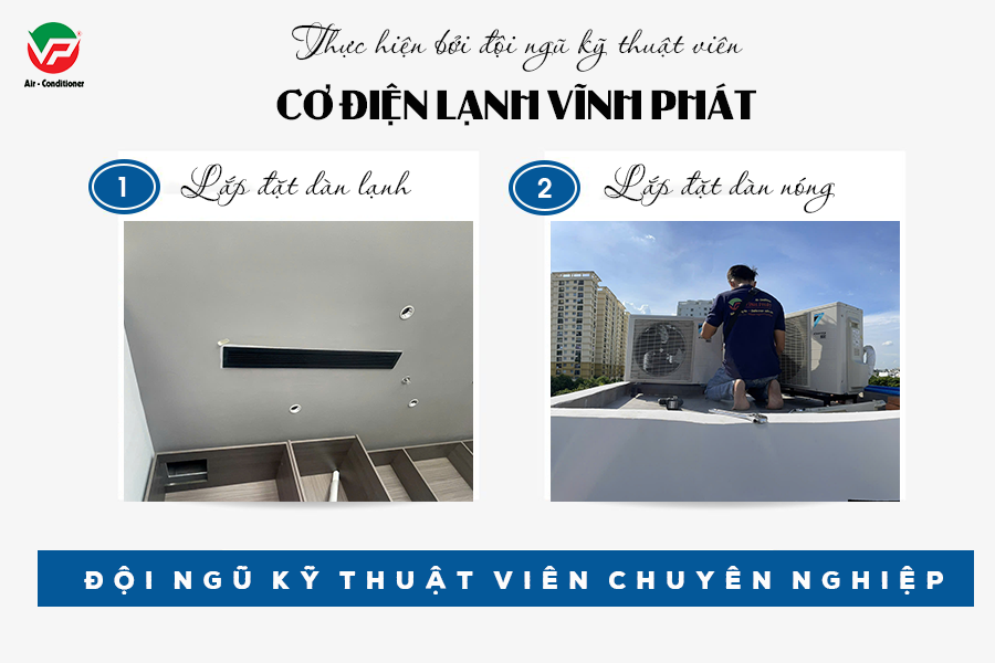 Lắp đặt Điều hòa âm trần nối ống gió 2.0HP cho nhà hàng, biệt thự? Tại sao nên chọn