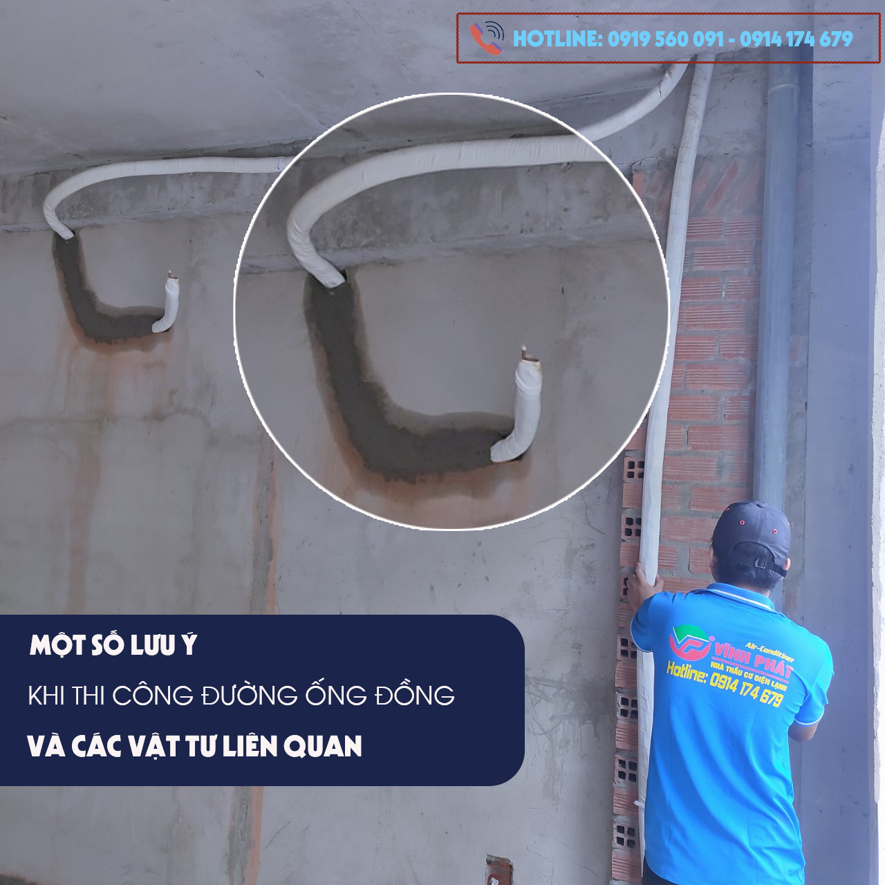 Nhận thi công lắp đặt ống đồng điều hòa âm tường giá trọn gói toàn quốc rẻ nhất