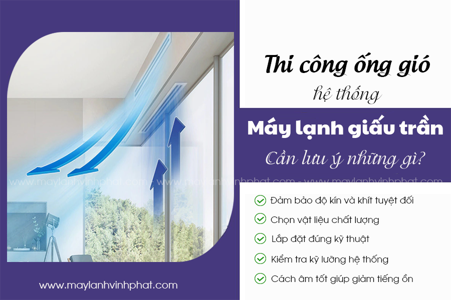 Thi công hệ gió Điều hòa giấu trần DAIKIN Inverter mang lại không gian hiện đại