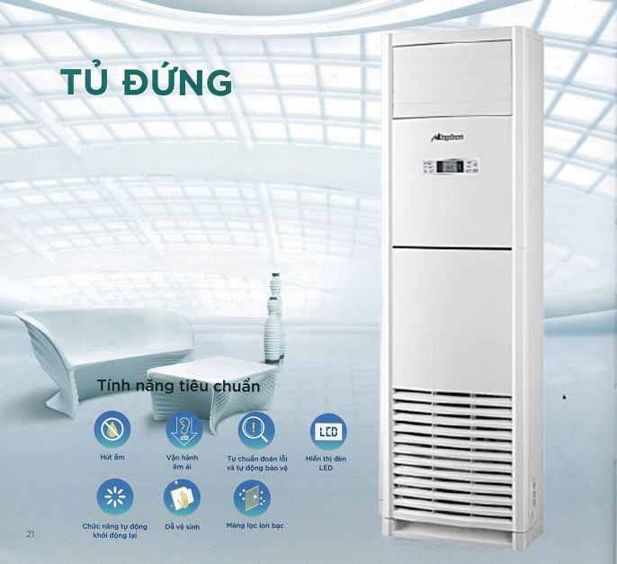 Máy lạnh tủ đứng 5HP NAGAKAWA mang trong mình công nghệ Nhật Bản và SX tại Malaysia