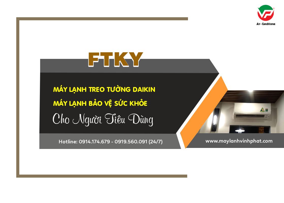 Lắp Điều hòa treo tường DAIKIN FTKY Inverter Hiệu suất làm lạnh mạnh mẽ, tiết kiệm điện.