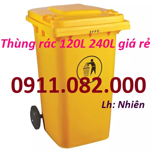 Thùng rác giá rẻ cạnh tranh tại sóc trăng- lh 0911082000 mua thùng rác 120L 240l 660L giá rẻ