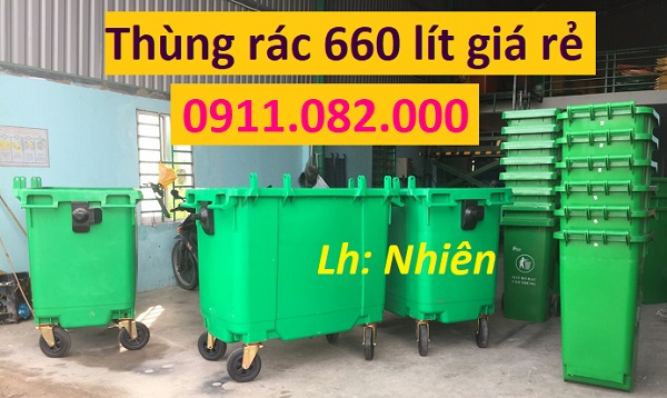 Thùng rác giá rẻ cạnh tranh tại sóc trăng- lh 0911082000 mua thùng rác 120L 240l 660L giá rẻ