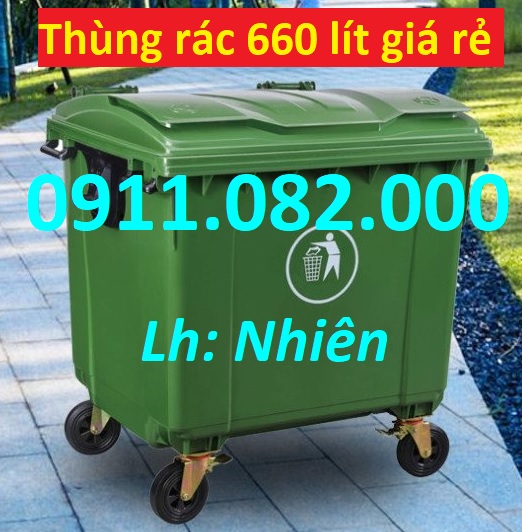 Chuyên bán thùng rác giá rẻ- thùng rác 660 lít giá rẻ tại an giang-lh 0911082000
