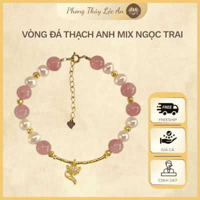 Vòng Đá Thạch Anh Mix Ngọc Trai