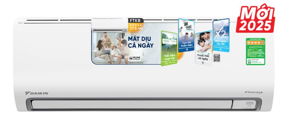 Máy lạnh Daikin treo tường inverter – Mát sâu, tiền điện giảm rõ sau 1 tháng