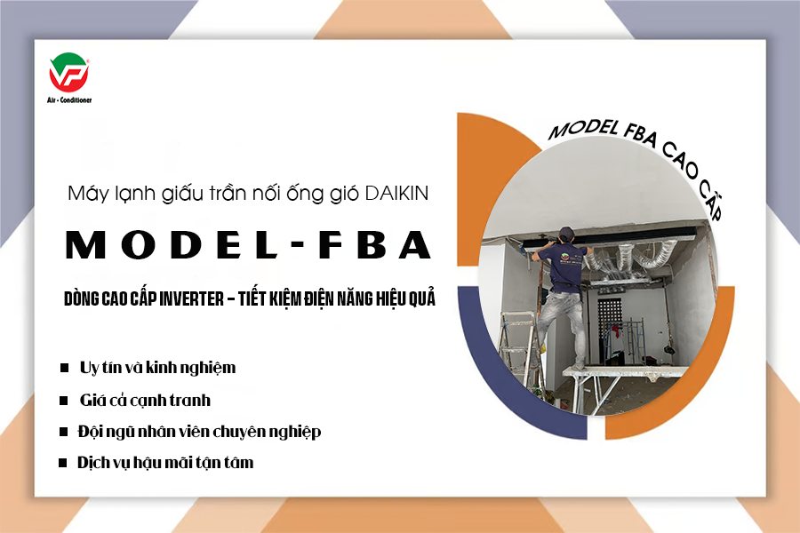 Máy lạnh âm trần nối ống gió DAIKIN Model FBA/Dịch vụ vệ sinh Máy lạnh giấu trần chuyên sâu