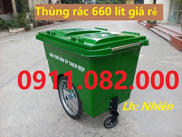 Cung cấp thùng rác dày chất lượng giá rẻ - thùng rác 120L 240L 660L giá sỉ lẻ- 0911082000