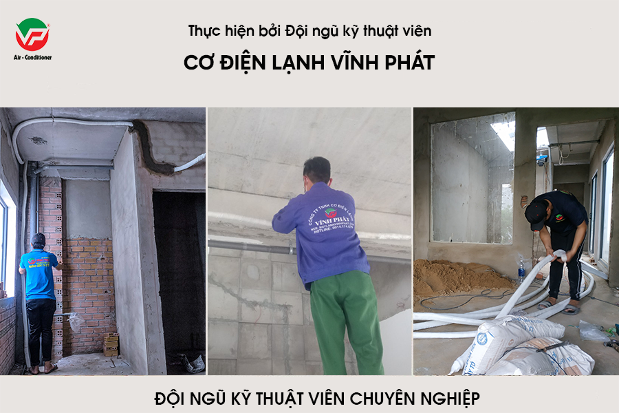 Dịch vụ chuyên thi công ống đồng điều hòa âm tường giá rẻ nhất Thủ Đức – TPHCM