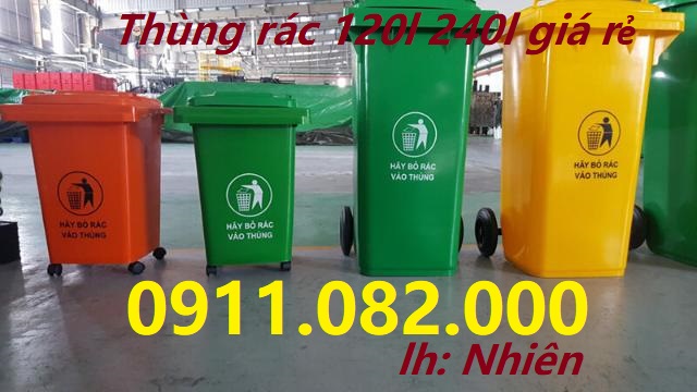 Nơi cung cấp thùng rác giá rẻ- thùng rác 120l 240l giải pháp bảo vệ môi trường- lh 0911082000