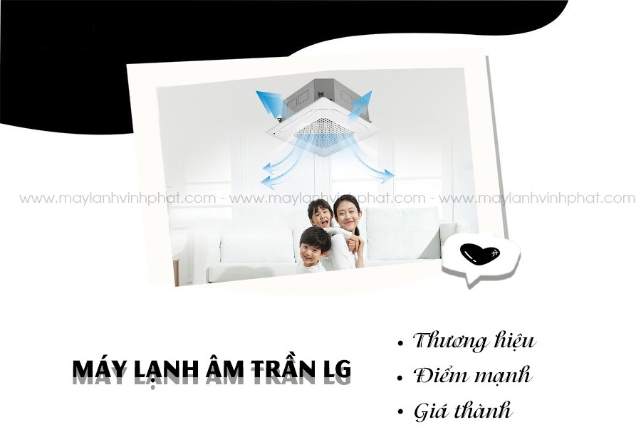 Sự khác biệt về luồng gió của Điều hòa âm trần cassette LG 4 hướng so với 1 hướng và thổi tròn