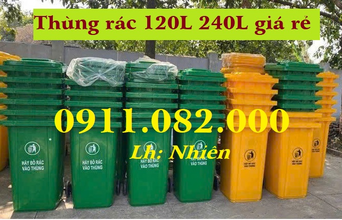 Điểm bán thùng rác 120l 240l giá sỉ miền tây- thùng rác giá rẻ tại an giang - lh 0911082000