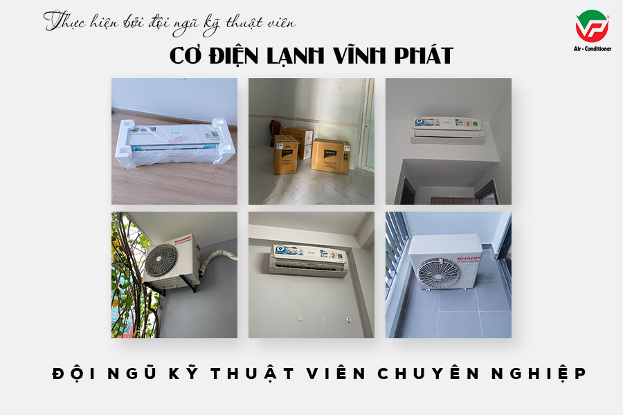 Lắp đặt trọn gói Máy lạnh treo tường SHARP giúp Tối ưu chi phí cho Studio