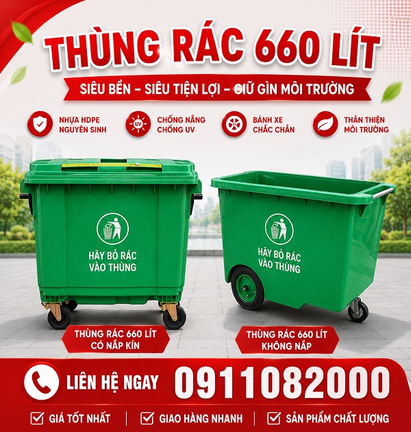 Chuyên Cung Cấp Thùng Rác Cho đại lý, công ty- lh 0911082000 mua thùng rác 120L 240L