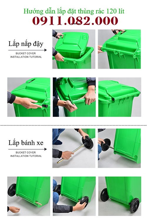 Sỉ lẻ thùng rác 120l 240l giá rẻ, miễn phí giao hàng toàn quốc- lh 0911082000