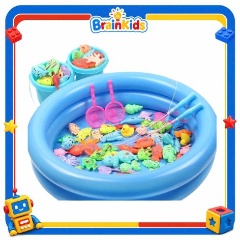 Bộ Đồ Chơi Bể Bơi Câu Cá Nam Châm Cho Bé