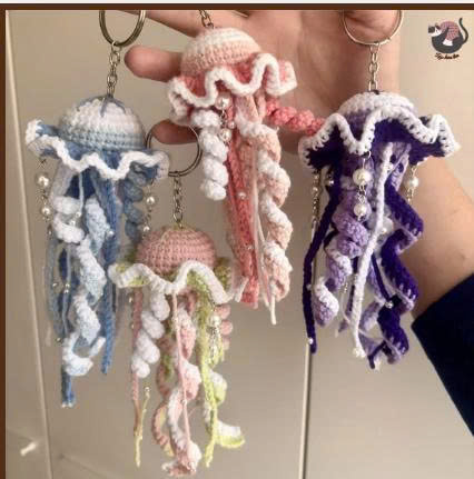 Móc khoá handmade hình con sứa