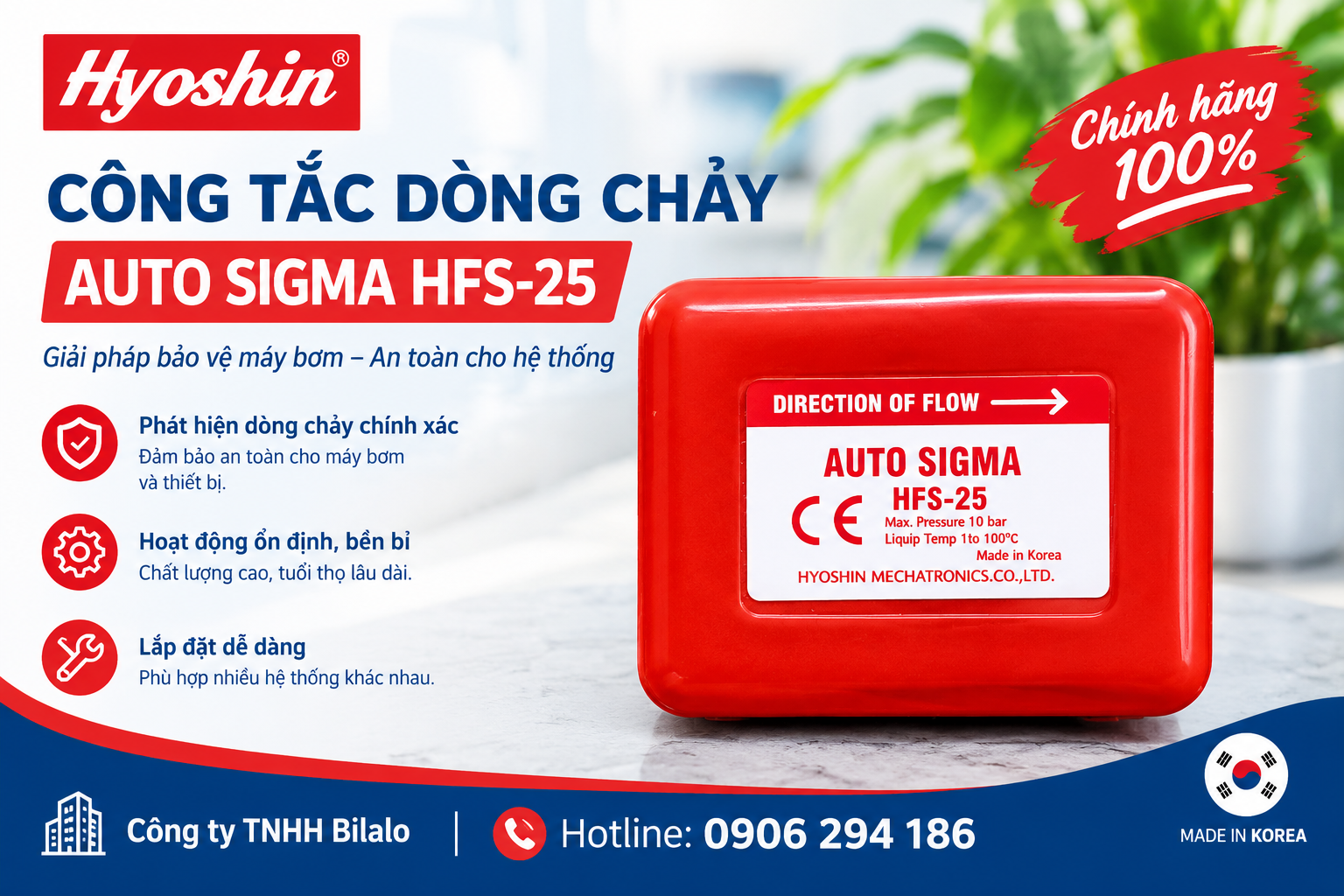 Nguyên lý hoạt động công tắc dòng chảy và cách kiểm soát lưu lượng