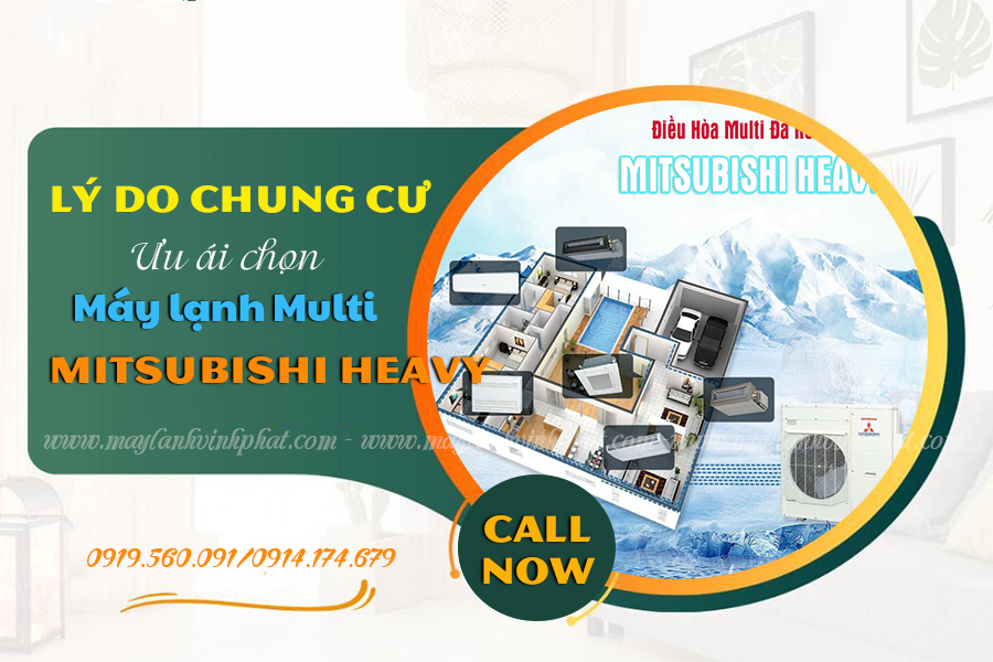 Thiết kế tinh xảo chỉ có thể là dòng Điều hòa MULTI Mitsubishi Heavy Inverter