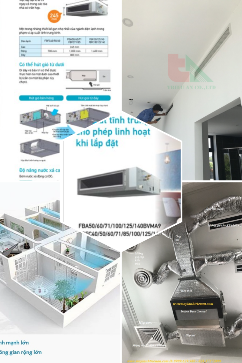 Lắp Máy Lạnh Giấu Trần Ống Gió Mát Êm, Không Gian Tinh Gọn