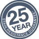 Stain resistance guarantee 25 years