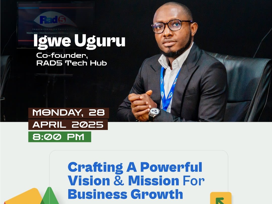 As a business owner, it’s possible to make sales and turn a profit even without a clearly defined vision or mission.

But the real question is: why do you still need an actionable vision and mission for your business?

Research shows that businesses without a clear vision often don’t outlive their founders.

This Monday, 28 May, join our growing community of business owners and startup founders as we explore the power of vision and mission in driving business growth and sustainability.

If this is your first time joining us, kindly register via the button below so our team can send you the session details.

Register to join for free!