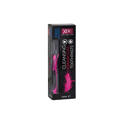 Xoc Xpel Oral Care Cleansing Charcoal Toothpaste 100ml With Free Brush