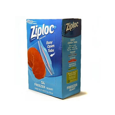 Ziploc Quart Freezer Bags (Box of 54)