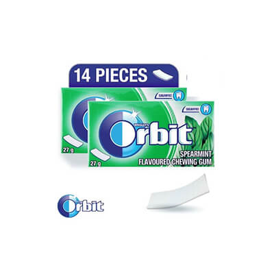 Orbit Spearmint Flavoured Chewing Gum 13g