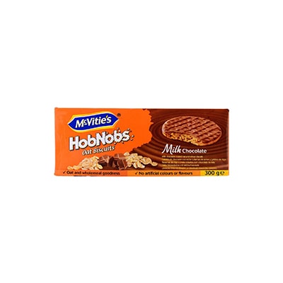 Mcvities Hobnobs Oats Biscuits Milk Chocolate 300g